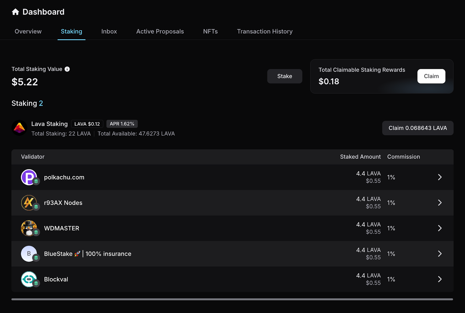 keplr dashboard